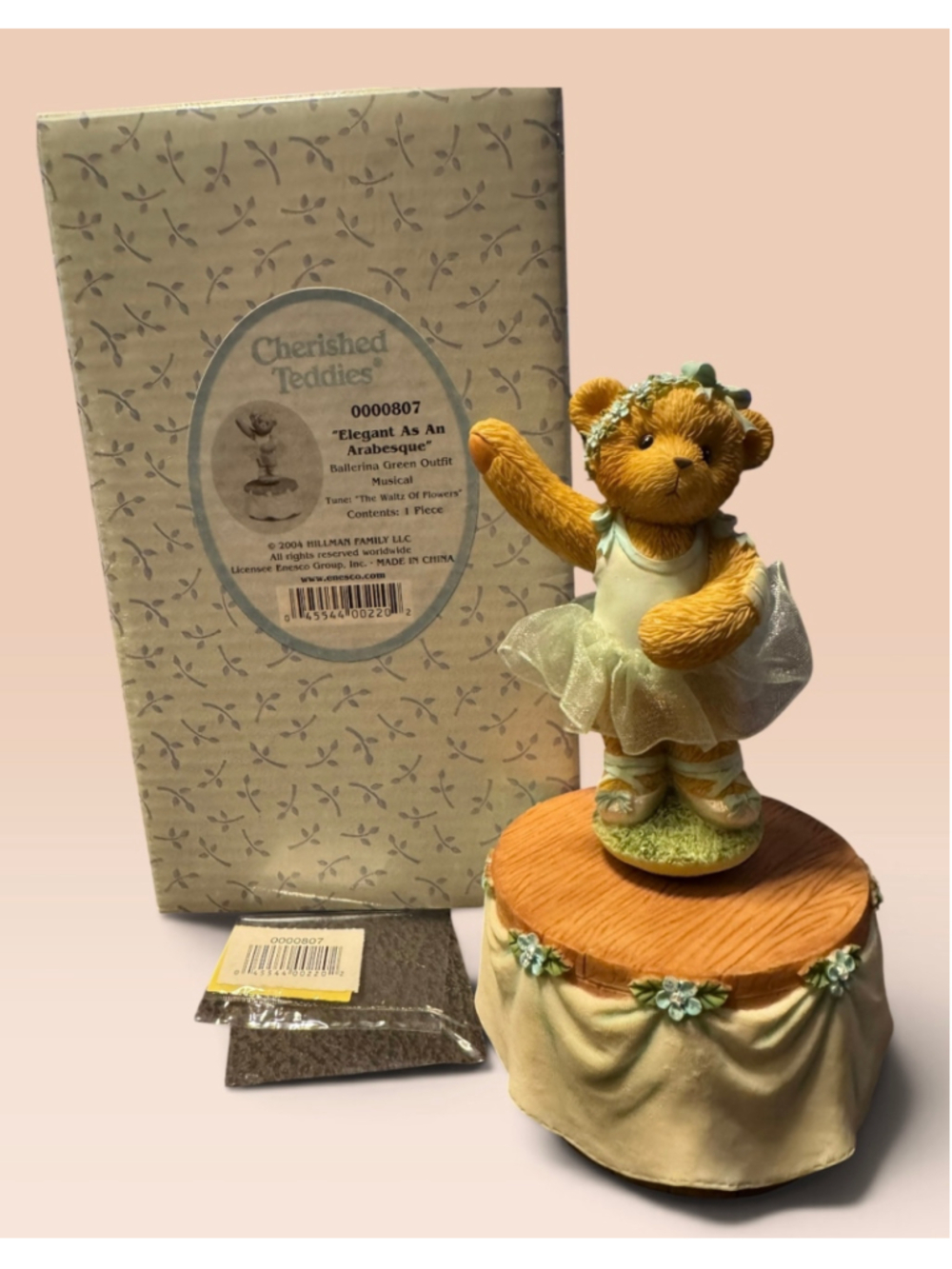 Cherished Teddies “Elegant As A Arabesque” Ballerina Musical Music Box #0000807
